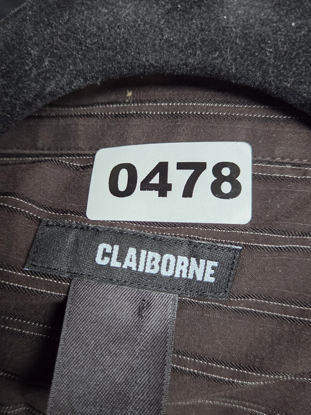 Claiborne Brown Striped Jacket Lining with Labe